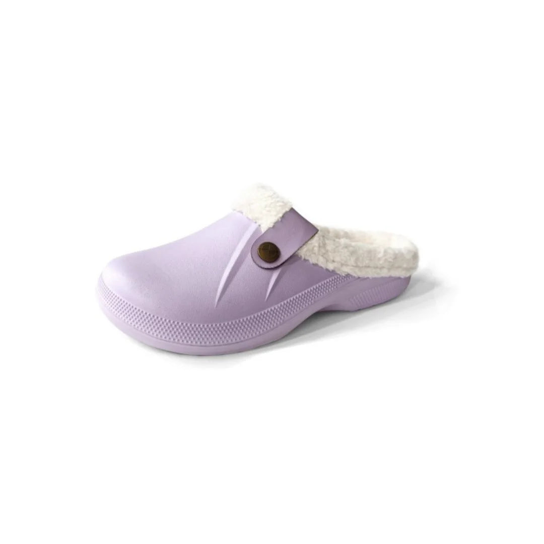 Womens Clogs Fleece-lined Cotton