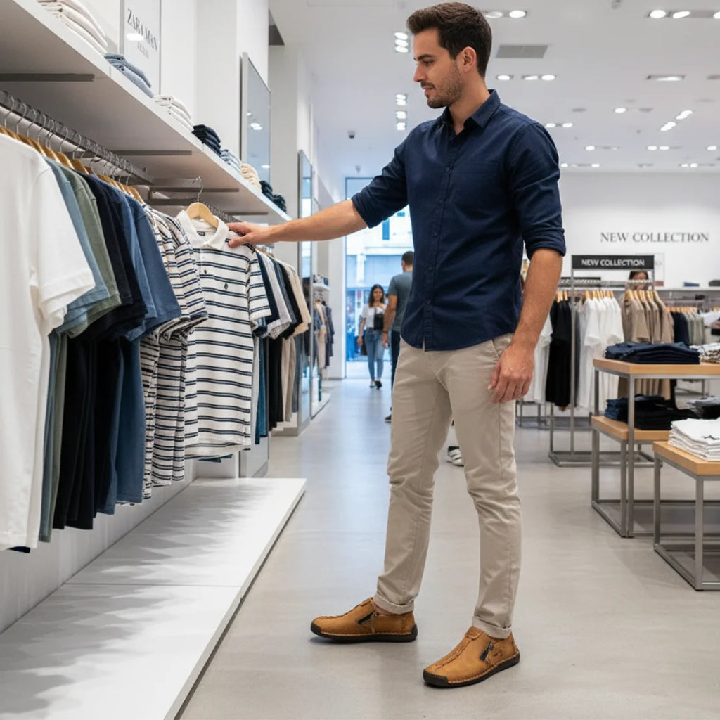 Loafers For Mens Casual Zip Over feet