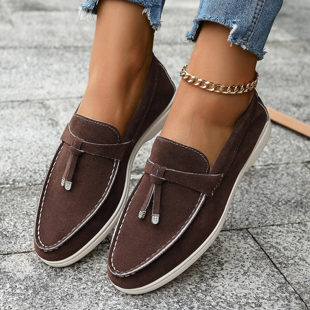 Womens Loafers Casual One Pedal Tassel