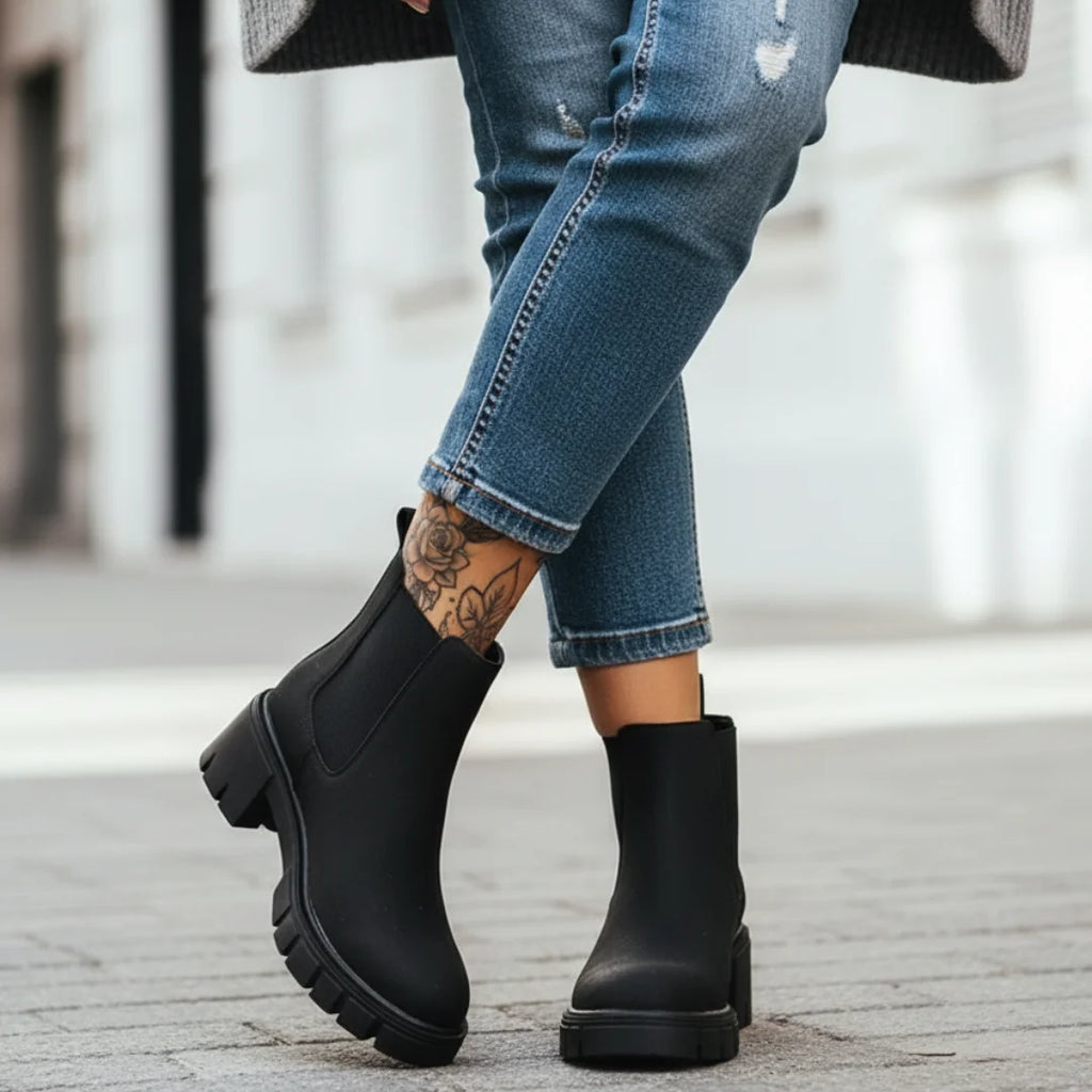 Womens Boot Thick Bottom Suede