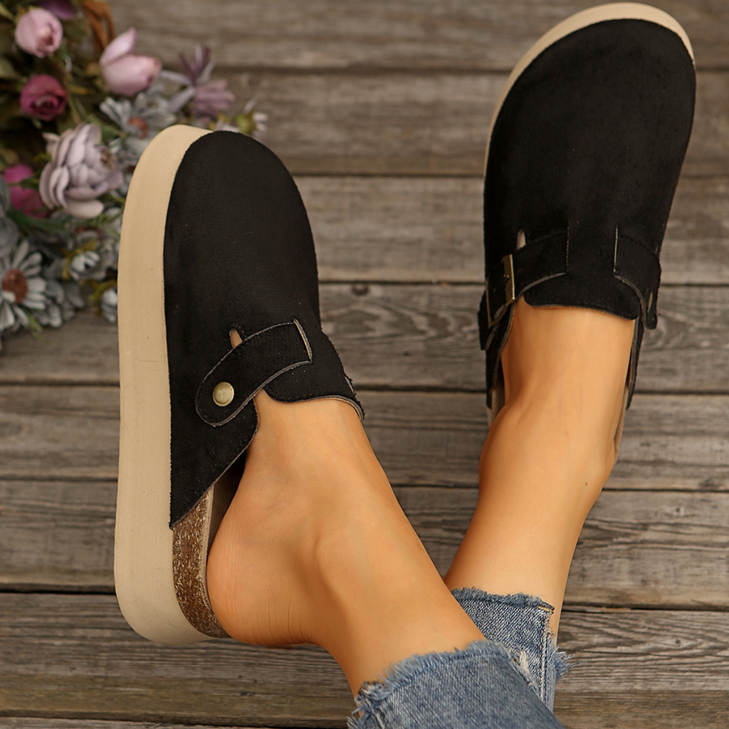 Womens Clogs Thick Sole Half Slippers