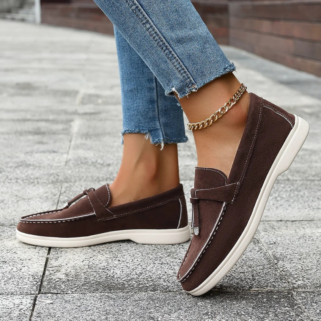 Womens Loafers Casual One Pedal Tassel