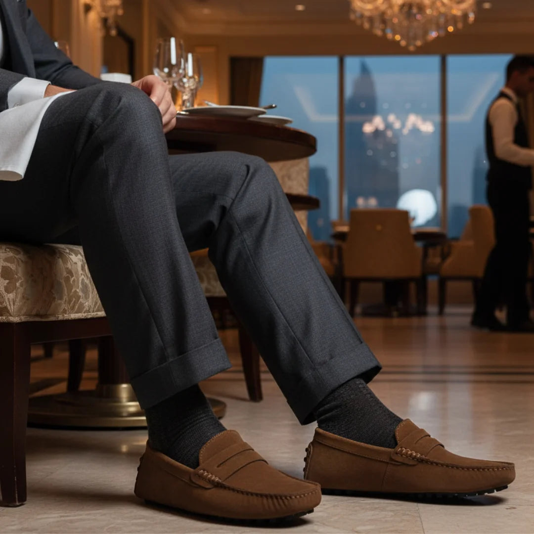 Loafers Casual Genuine cowhide upper For Mens