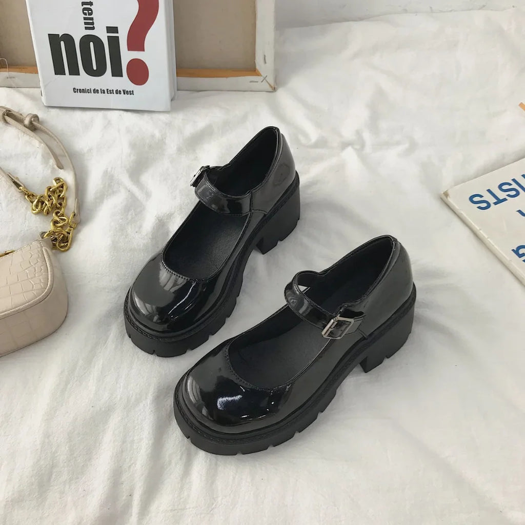 Womens Oxford Leather College Style