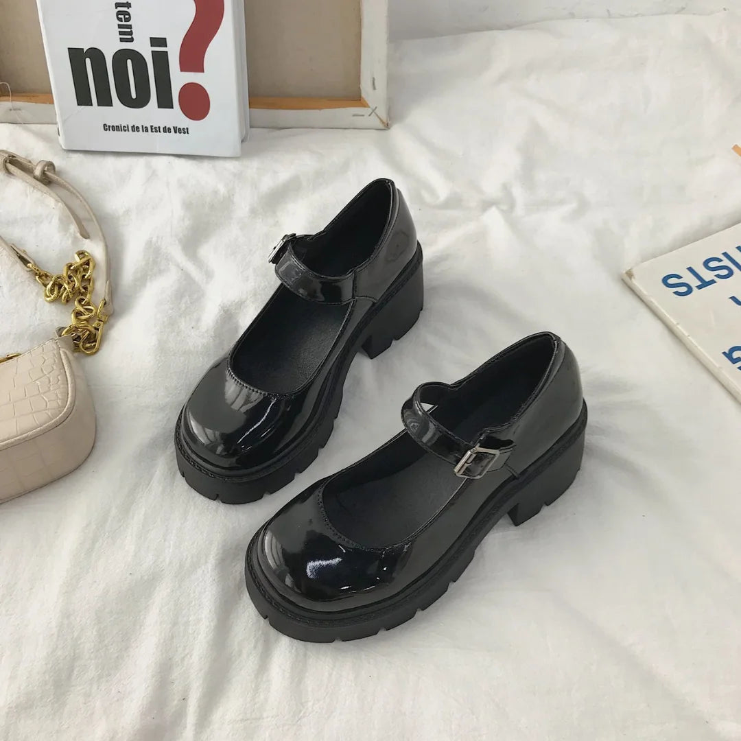 Womens Oxford Leather College Style