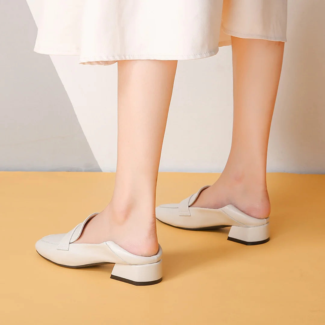 Womens Loafers Leather Soft Bottom Casual