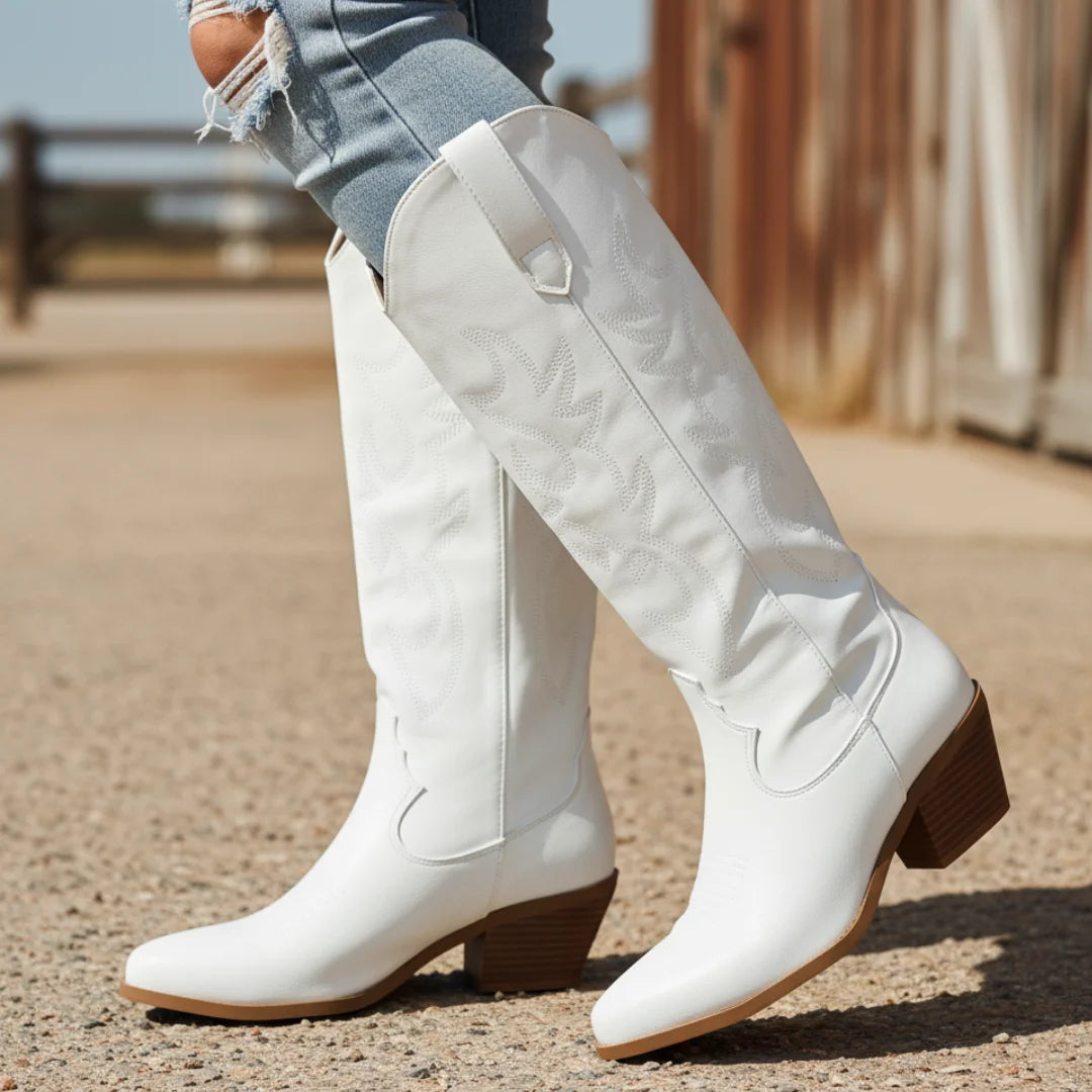 Womens Boots Toe Rider High Heel Pointed