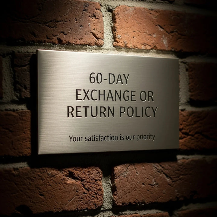 60 DAYS FOR EXCHANGE OR RETURN