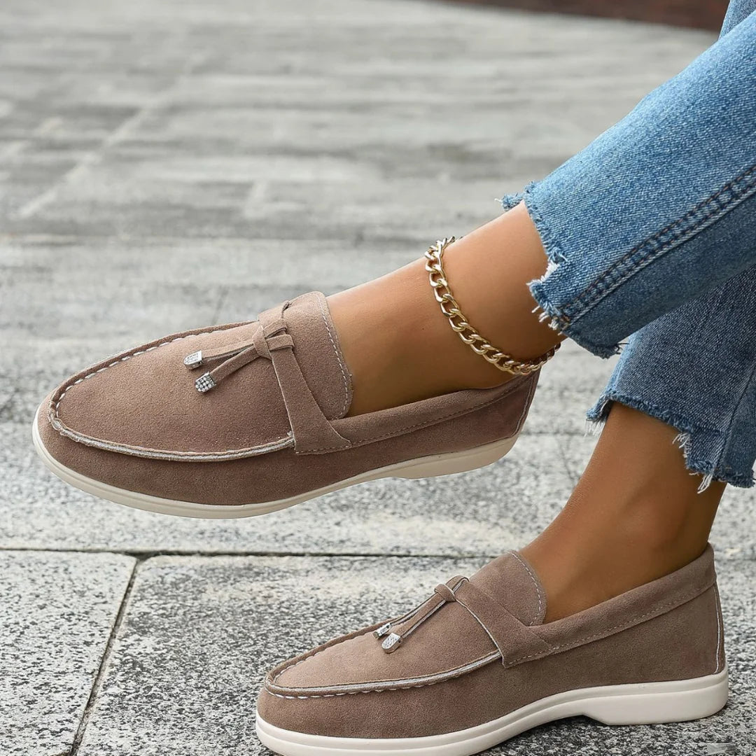 Womens Loafers Casual One Pedal Tassel