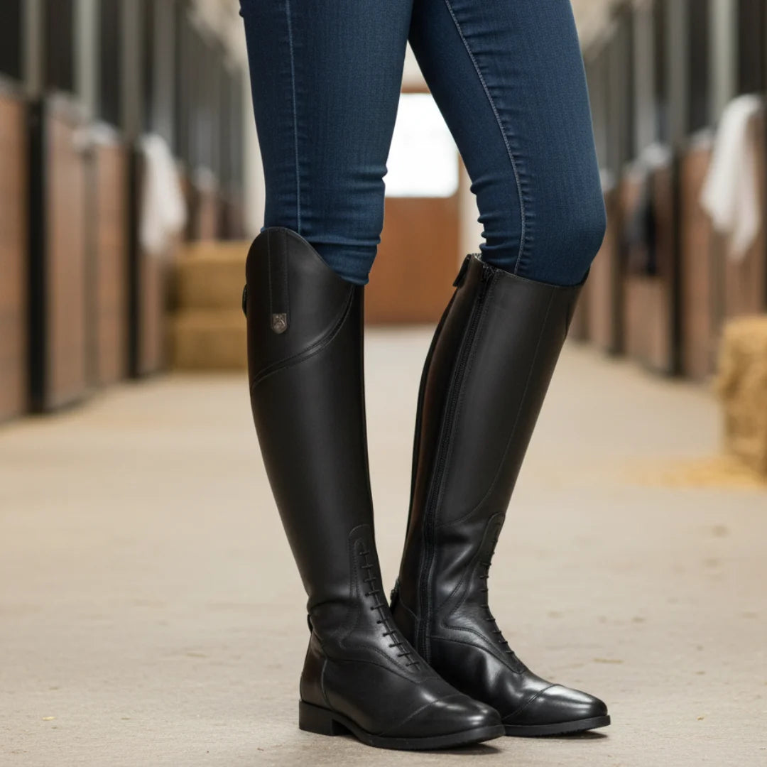 Womens Boots Metal Back Zip