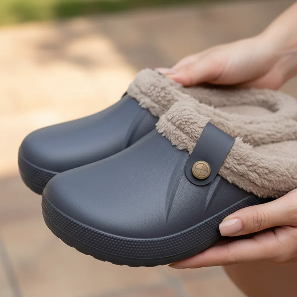 Womens Clogs Fleece-lined Cotton