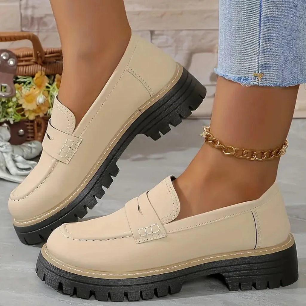 Womens Loafers Leather Plus Size Casual