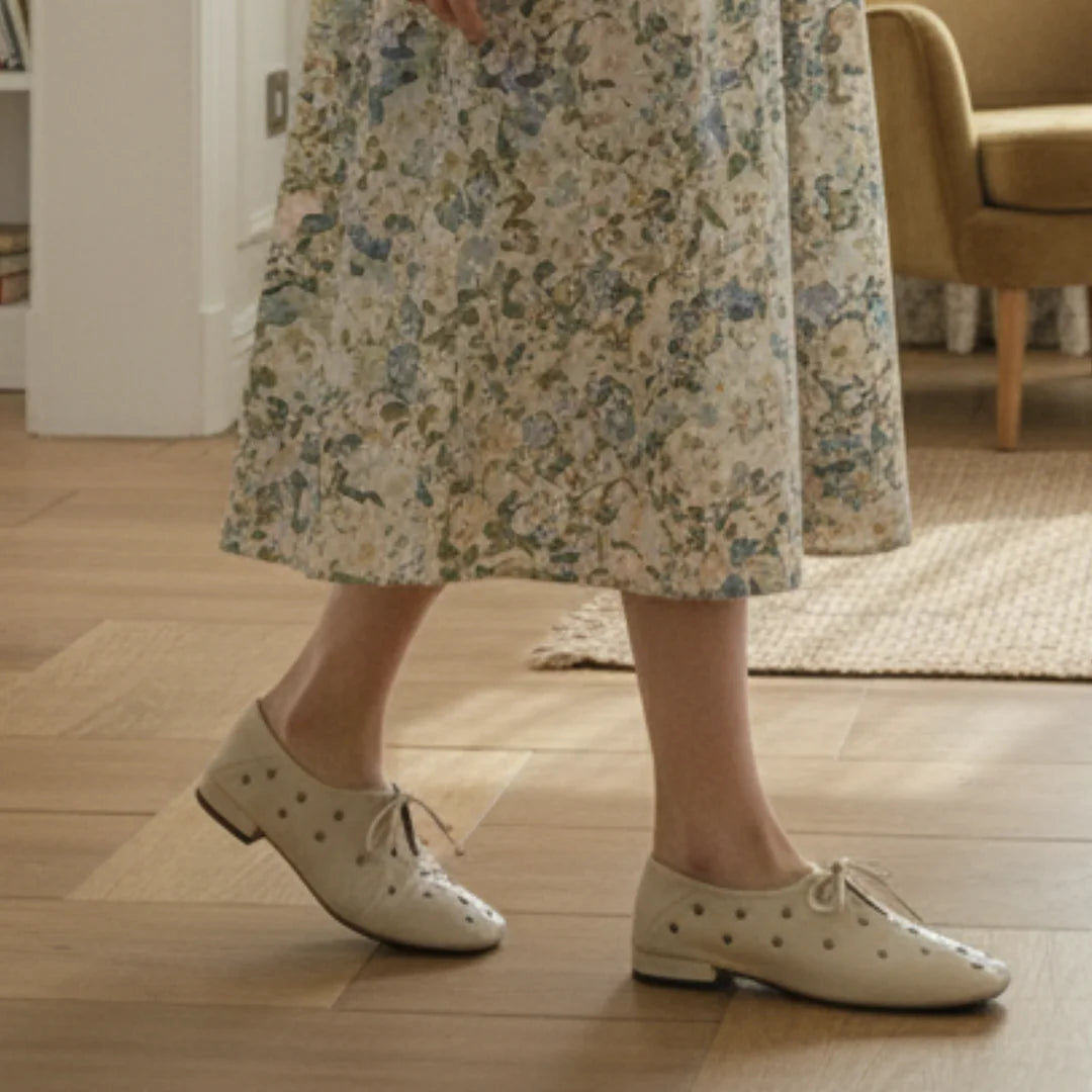 Womens Loafers Rivets Mary Jane Elegant