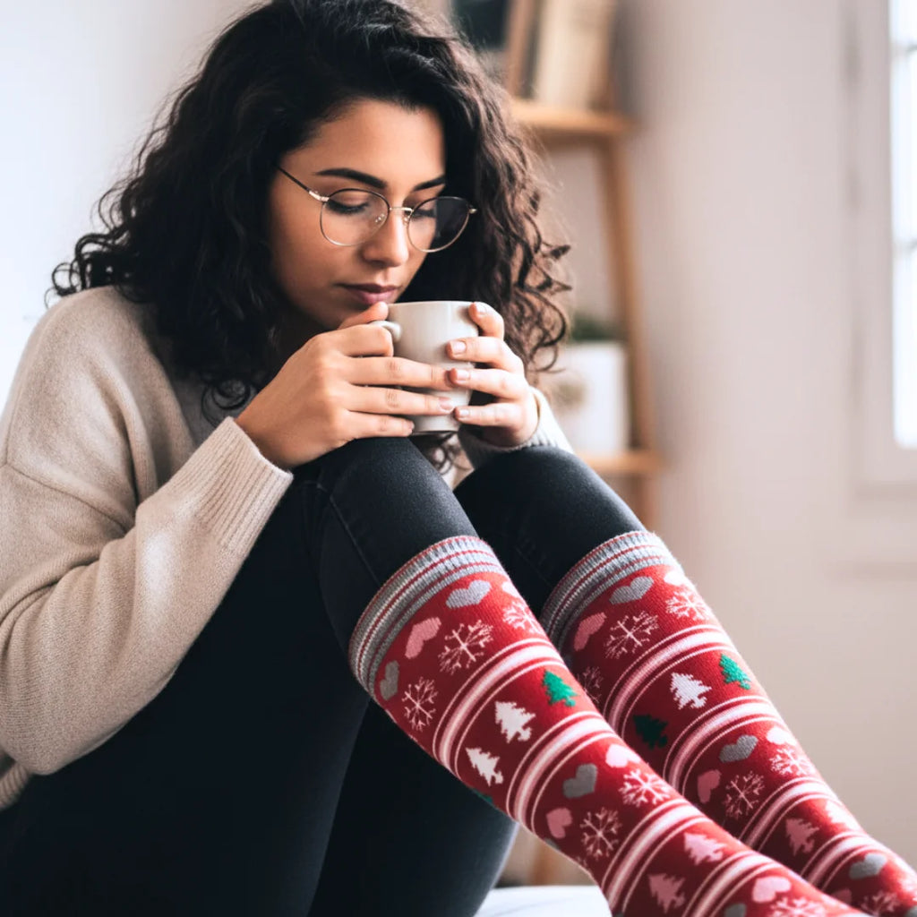 Christmas Socks Cotton Blended