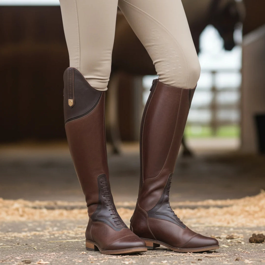 Womens Boots Metal Back Zip