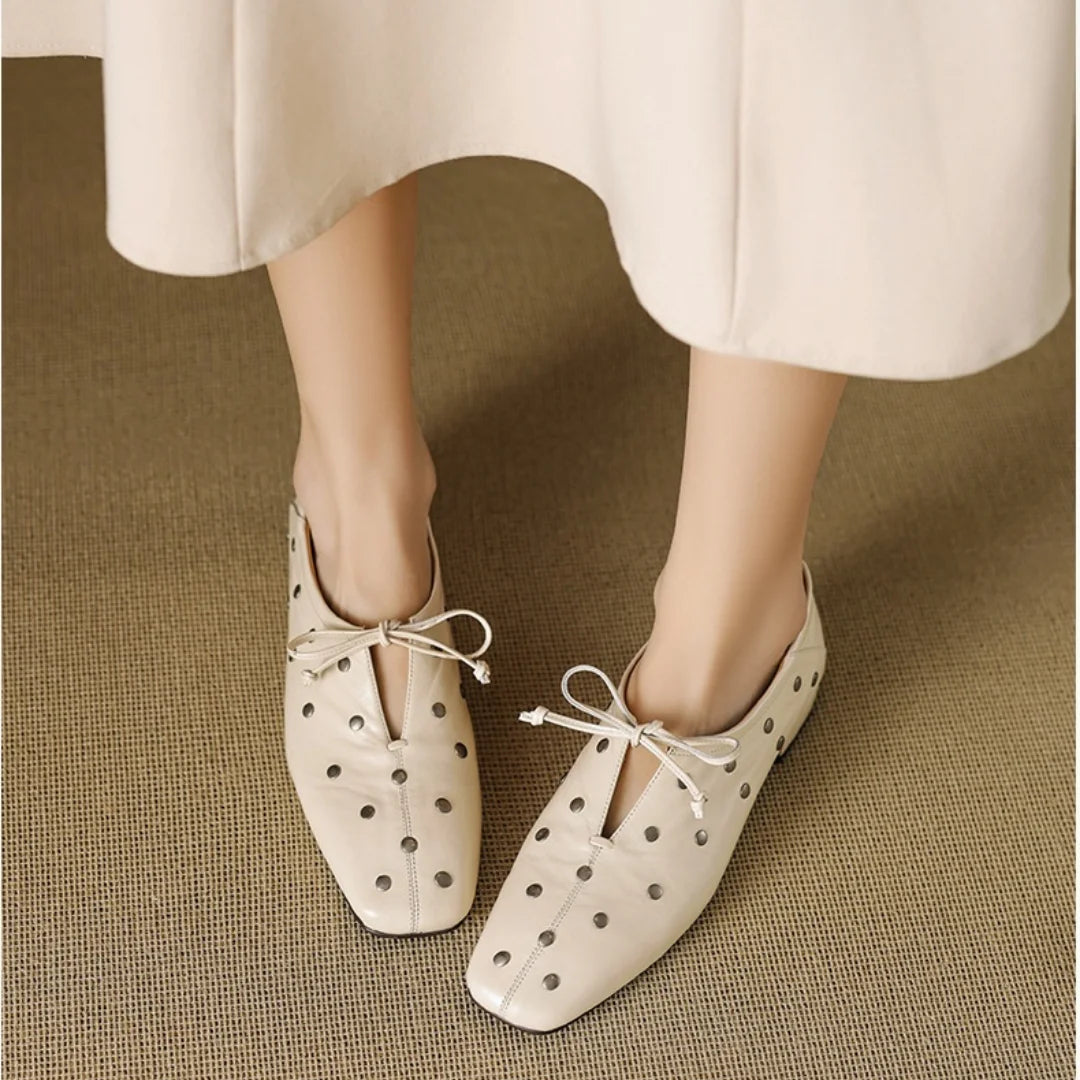 Womens Loafers Rivets Mary Jane Elegant