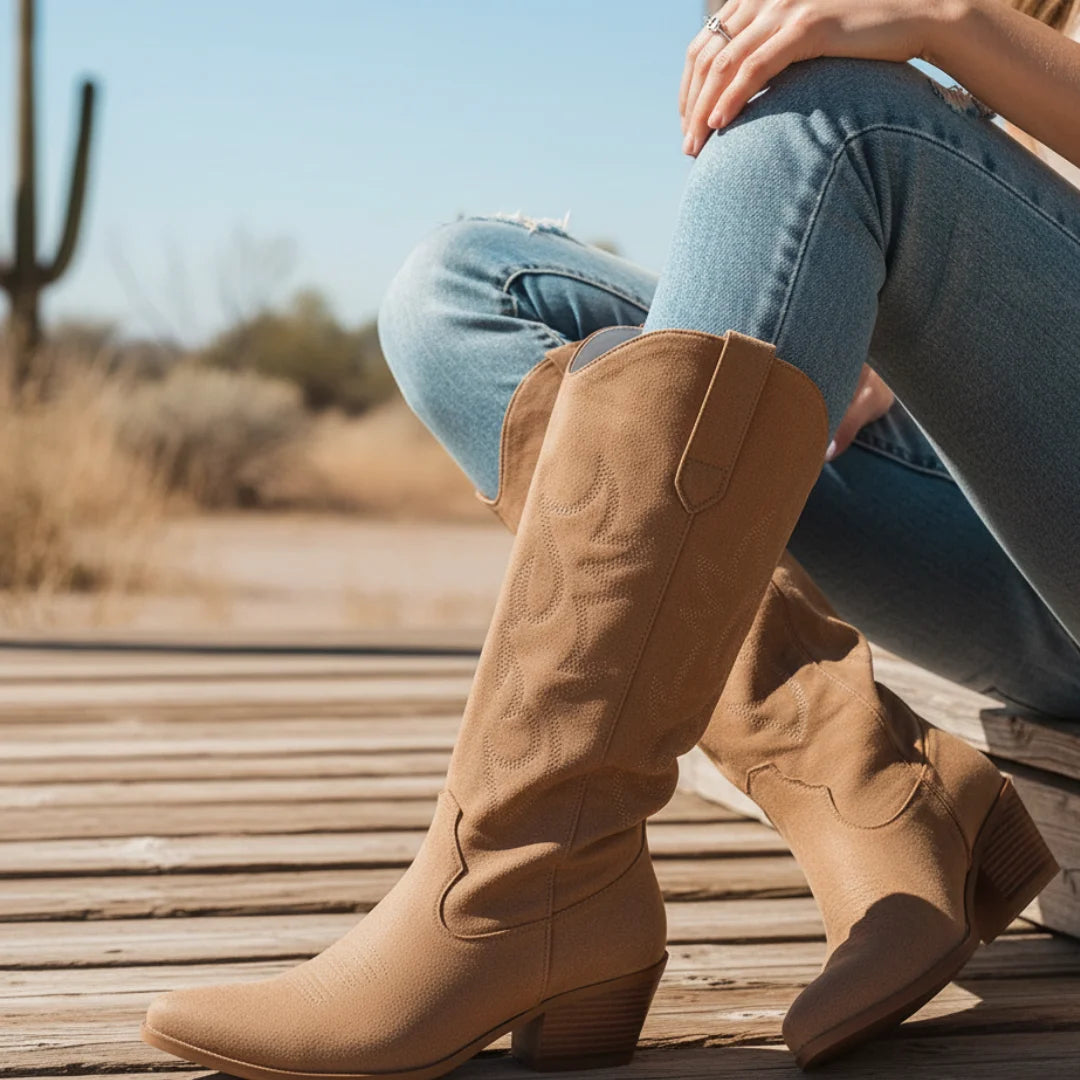 Womens Boots Toe Rider High Heel Pointed