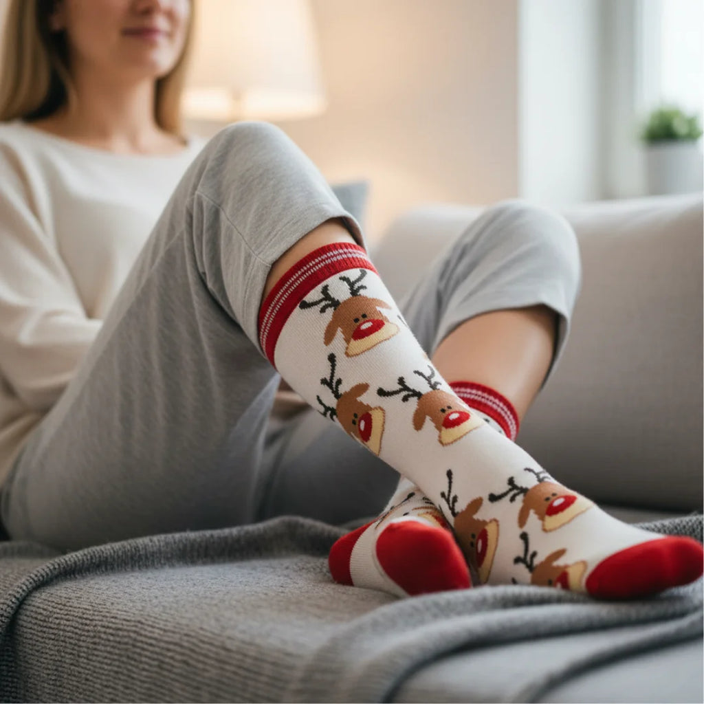 Christmas Socks Cotton Blended