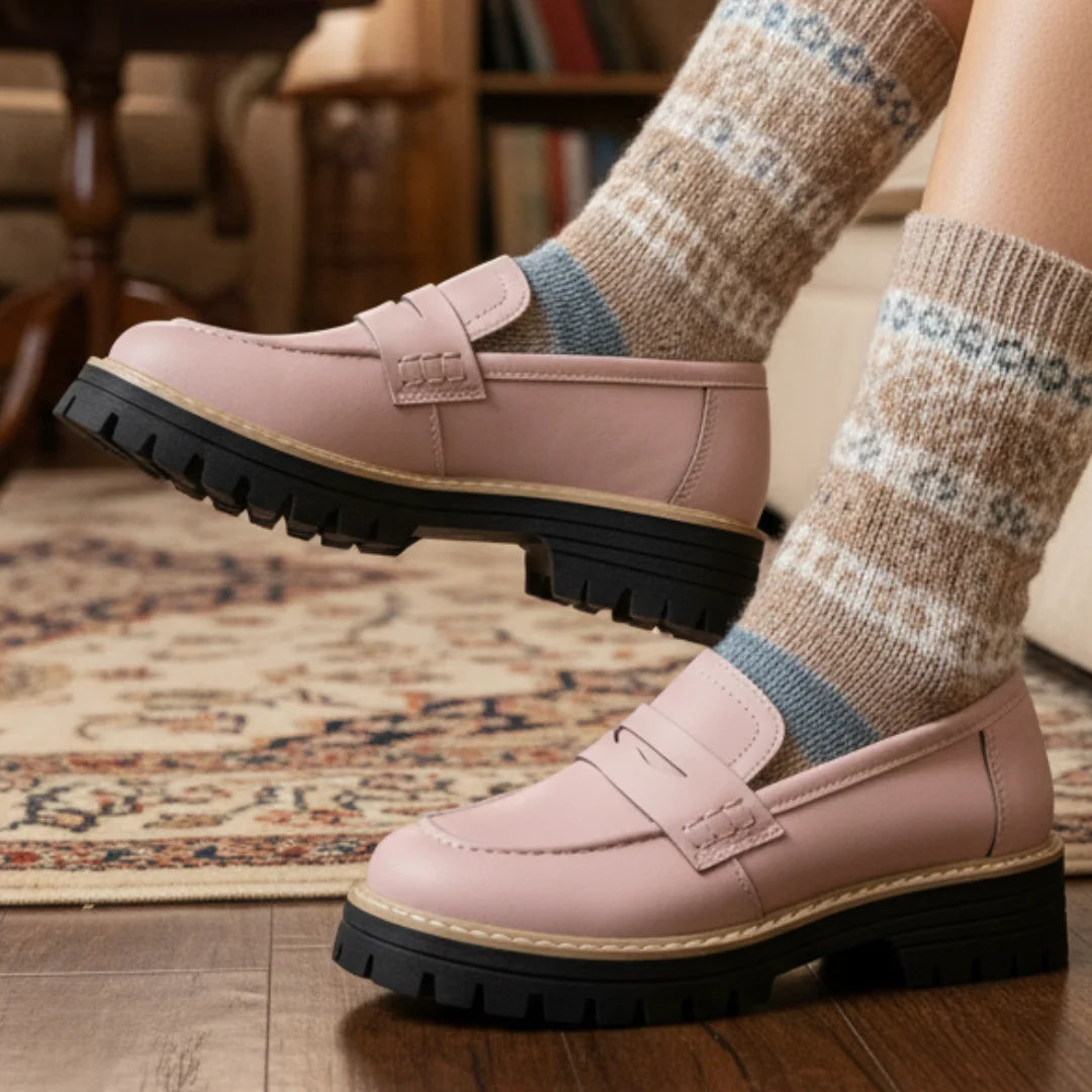 Womens Loafers Leather Plus Size Casual