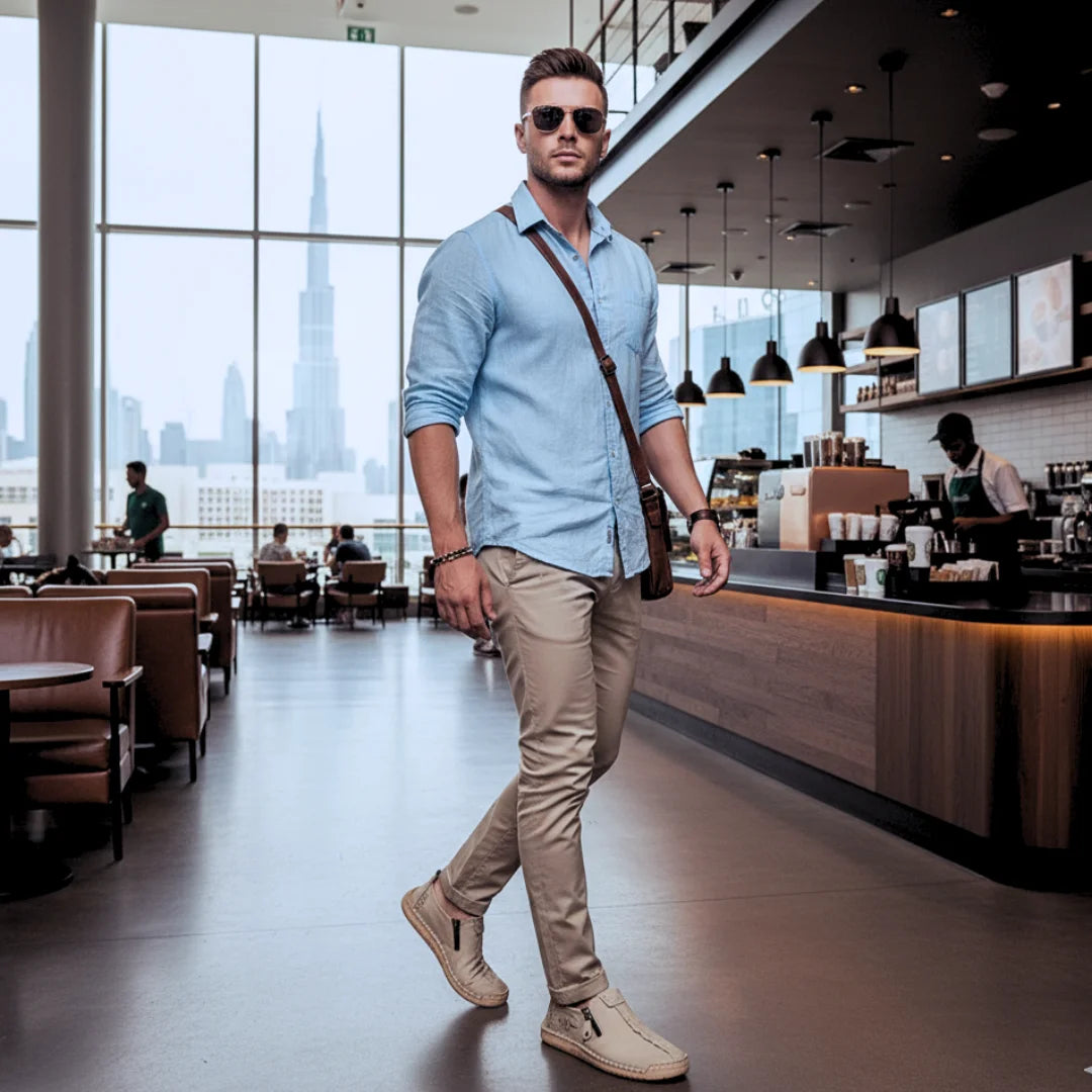 Loafers For Mens Casual Zip Over feet