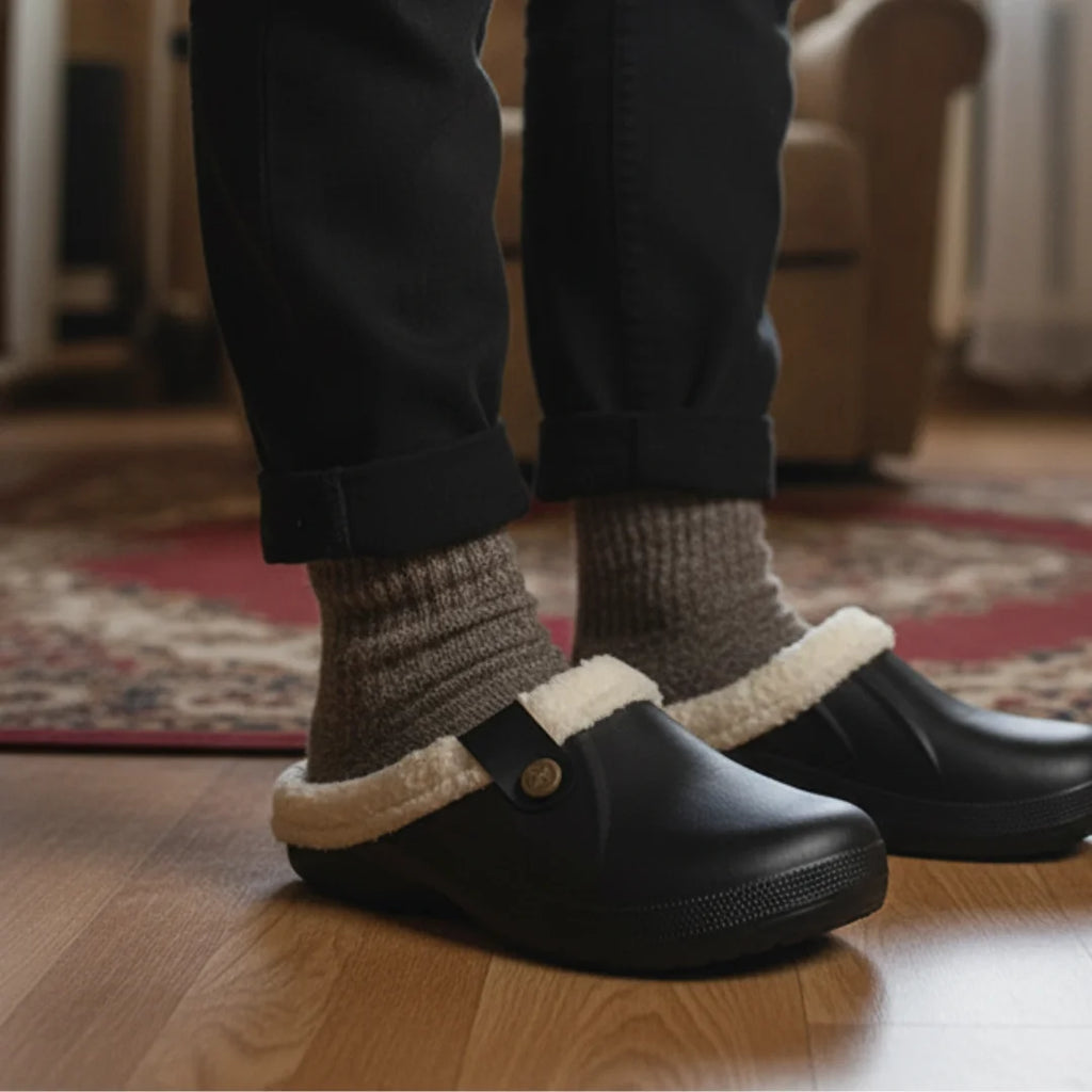 Womens Clogs Fleece-lined Cotton