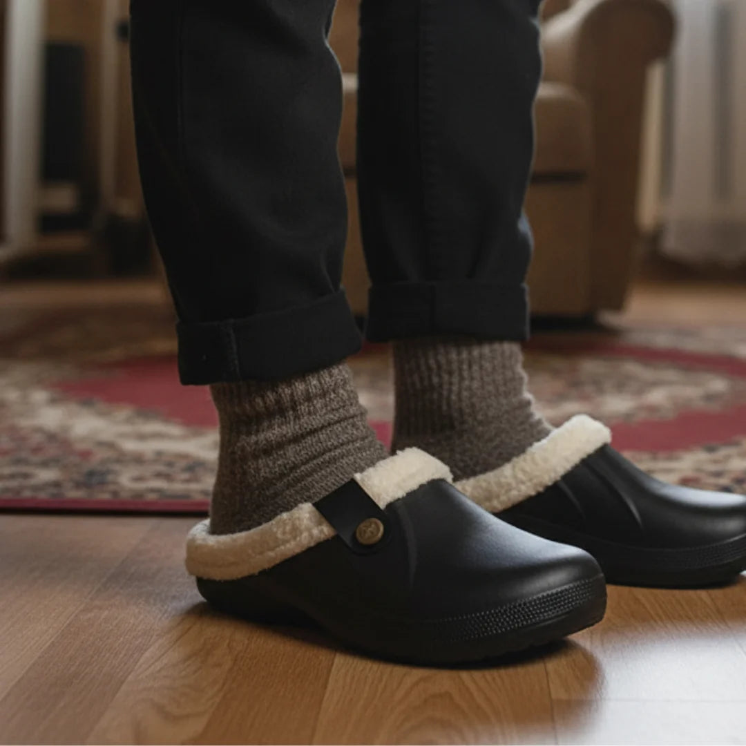 Womens Clogs Fleece-lined Cotton